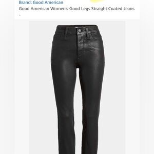Good American Black Straight Leg Jeans